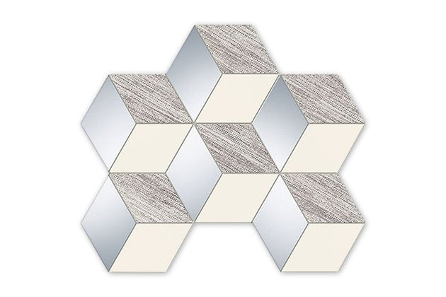 Mozaika Senza šedá hex 22,1x28,8