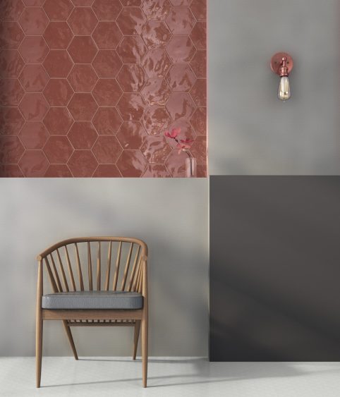 Obklad Hexa Wall Cherry Pie 17,3x15