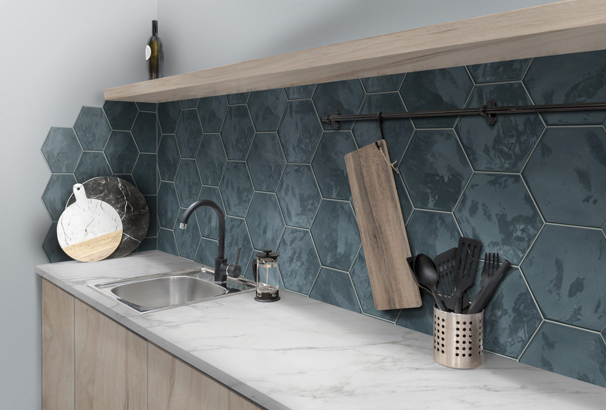 Obklad Hexa Wall Ocean Wave 17,3x15