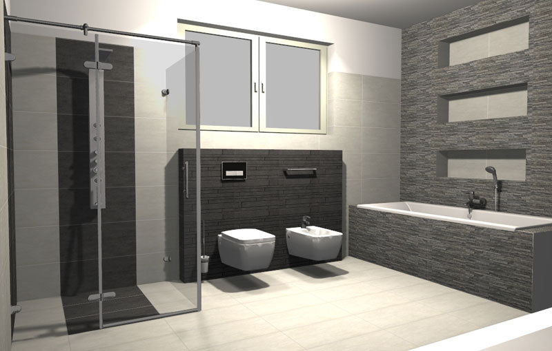 Obklad Layers JET base gris 30x90