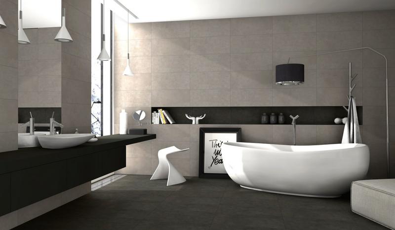 Dlažba Qubus Dark Grey Rektifikovaná 29,7×60 Mat