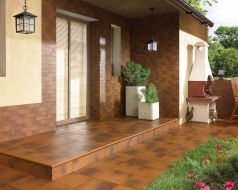 Schodovka Semír Klinker Brown Rohová 30x30