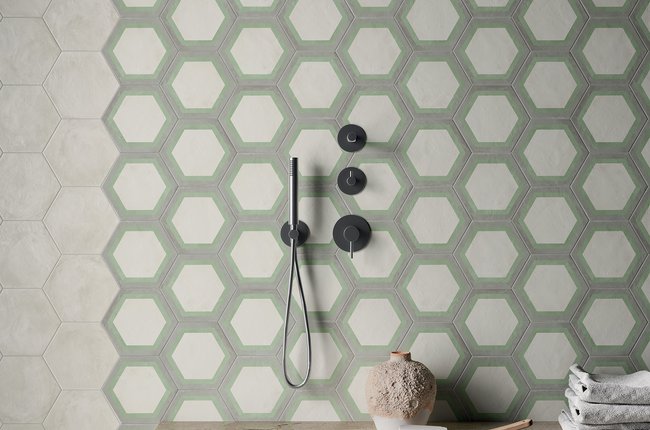 Dlažba Terra Art Menta Hexagon 21,6x25