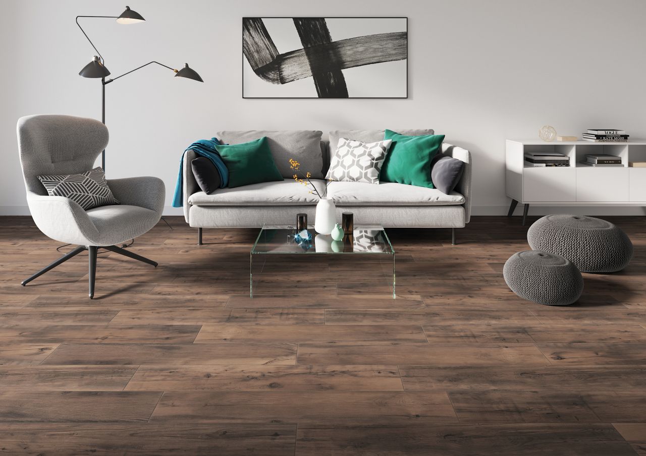 Dlažba Tonella Brown Rektifikovaná 19,3x120,2