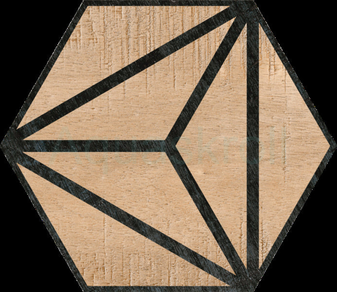 Dlažba Tribeca Hex Brown 22x25