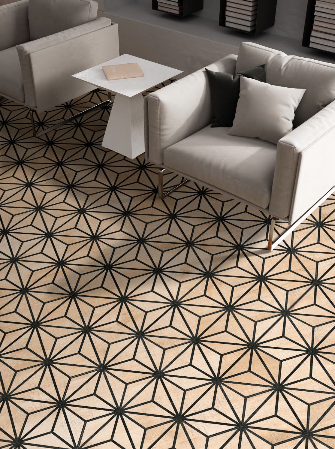Dlažba Tribeca Hex Brown 22x25