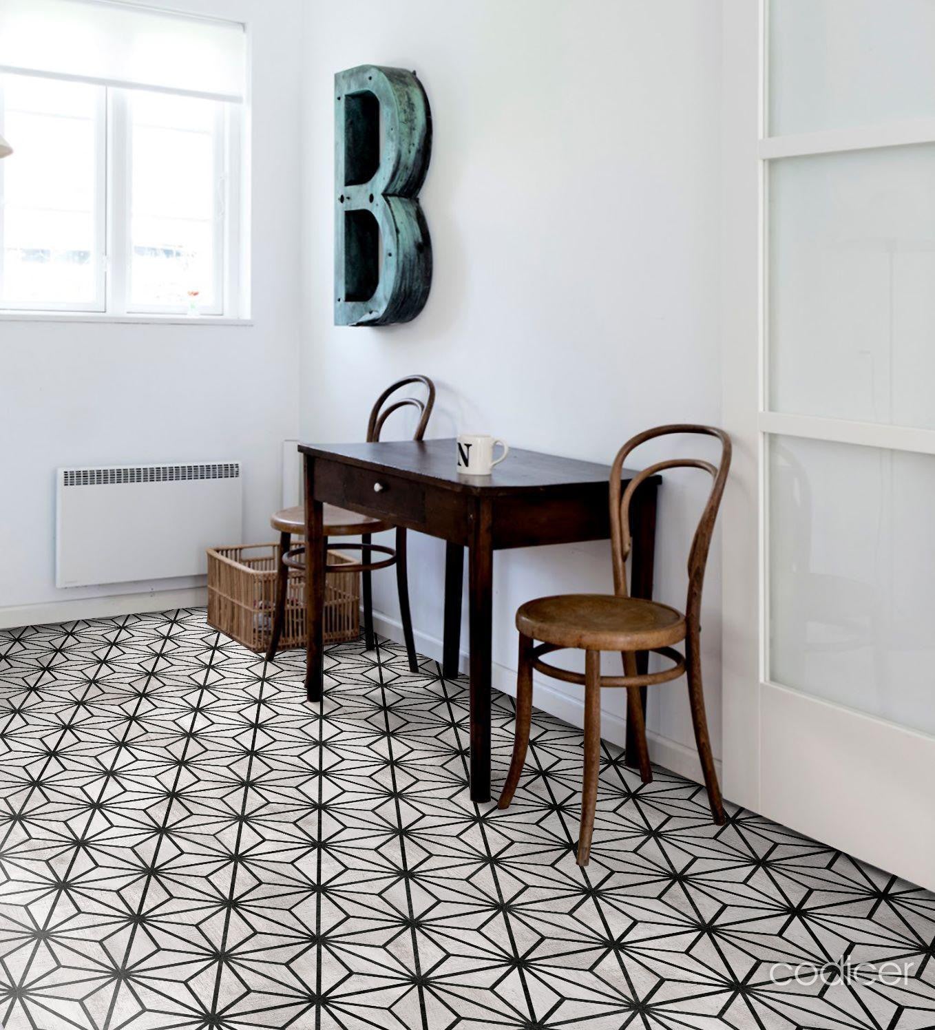 Dlažba Tribeca Hex Grey 22x25