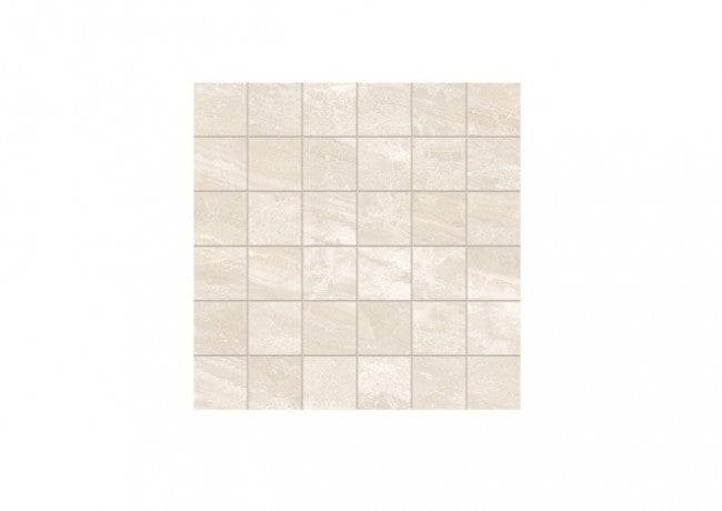 Dlažba Cosmic mramor rektifikovaná ivory mosaico 30x30 lesk