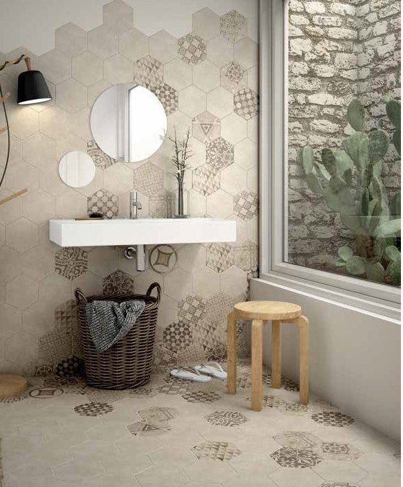 Hexagon Cement Mink 17,5x20