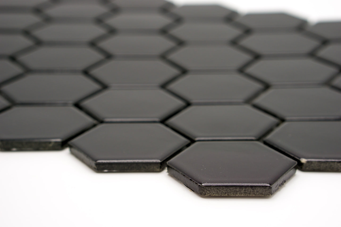 Mozaika Hexagon H HXL 89 černá 5,1x5,9 lesk