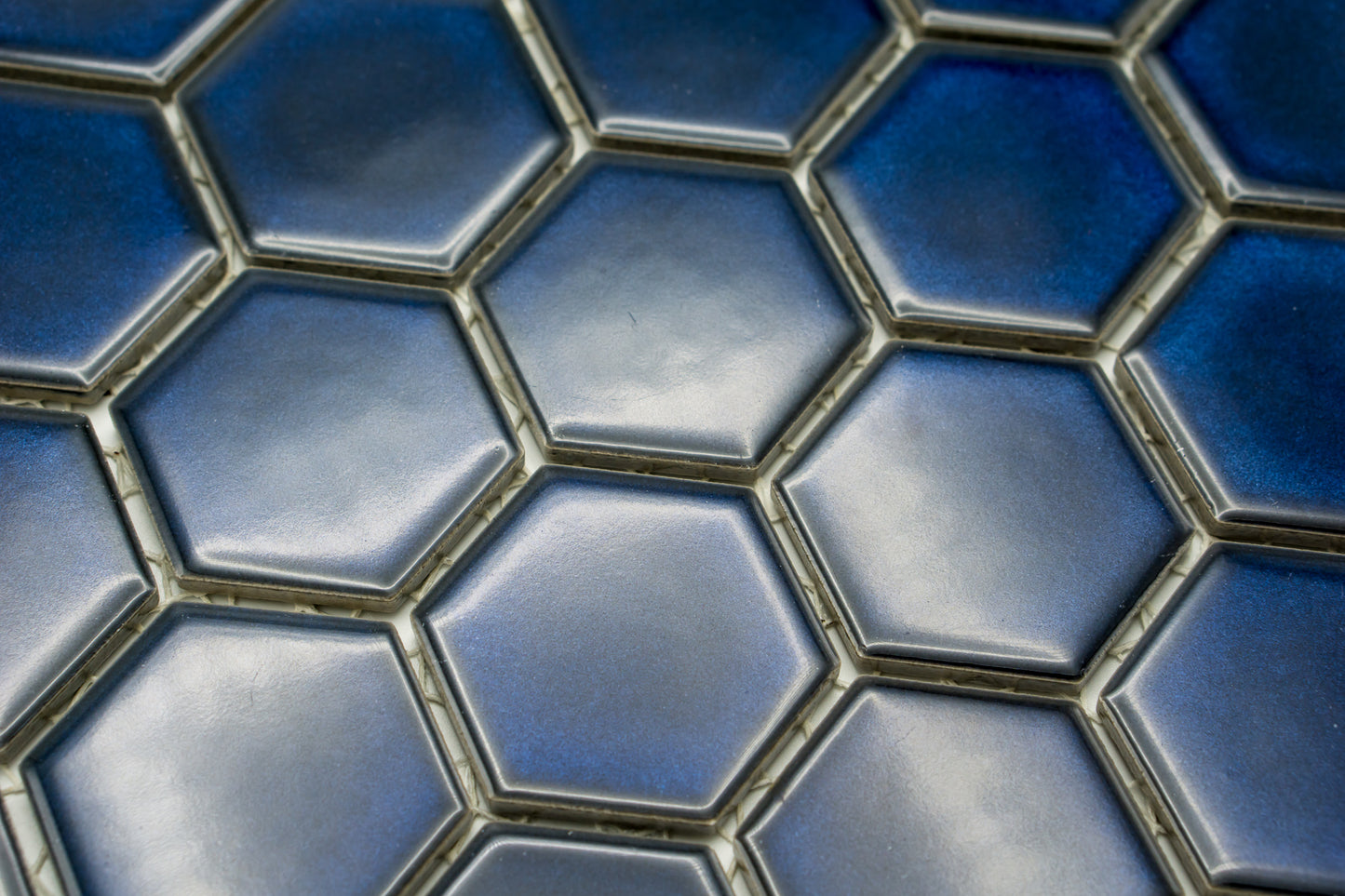 Mozaika Hexagon H HXL BL 10 kobaltová 5,1x5,9 lesk