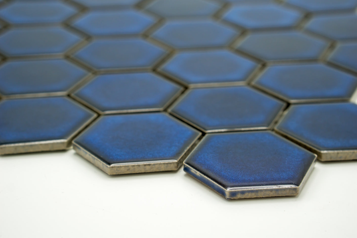 Mozaika Hexagon H HXL BL 10 kobaltová 5,1x5,9 lesk