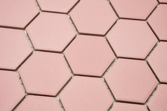 Mozaika Hexagon H HXLA 52 růžová 5,1x5,9 protiskluz mat