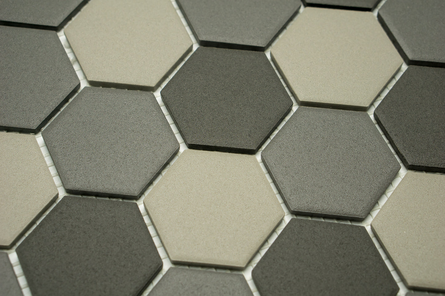 Mozaika Hexagon H GI HX160 šedá mix 5,1x5,9 mat
