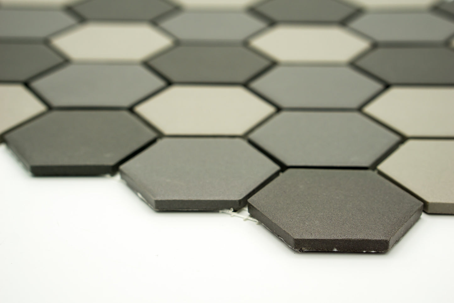 Mozaika Hexagon H GI HX160 šedá mix 5,1x5,9 mat