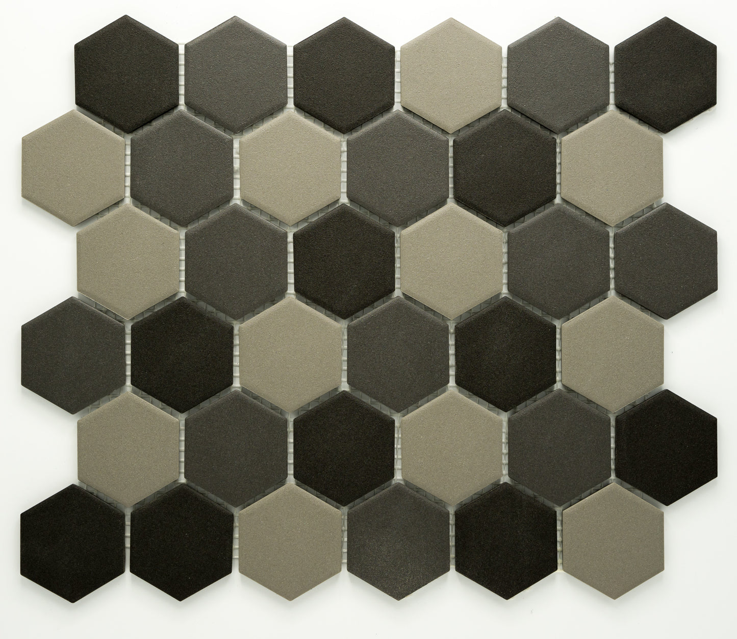 Mozaika Hexagon H GI HX160 šedá mix 5,1x5,9 mat
