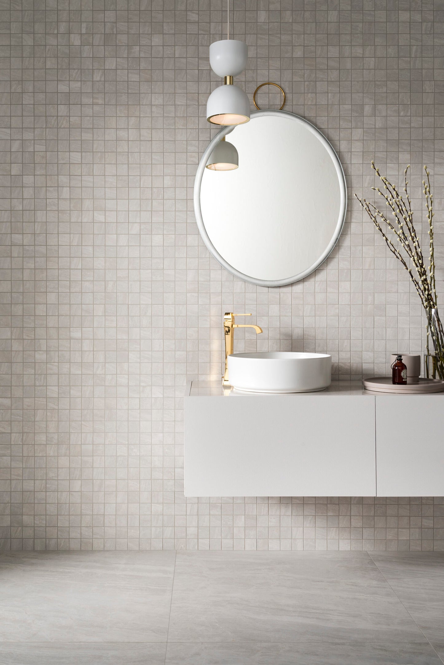 Dlažba Cosmic mramor rektifikovaná grey mosaico 30x30 lesk
