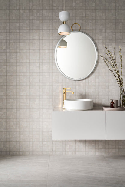 Dlažba Cosmic mramor rektifikovaná grey mosaico 30x30 lesk