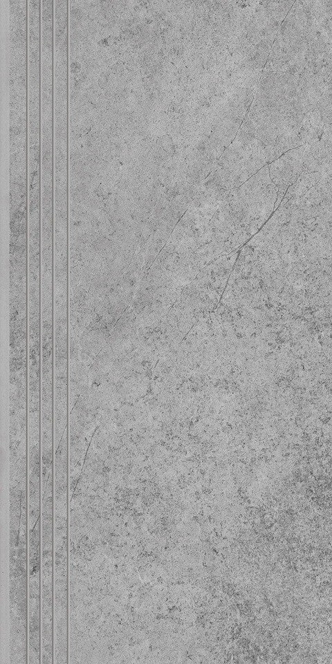 Dlažba Tacoma Silver Schodovka 60x30