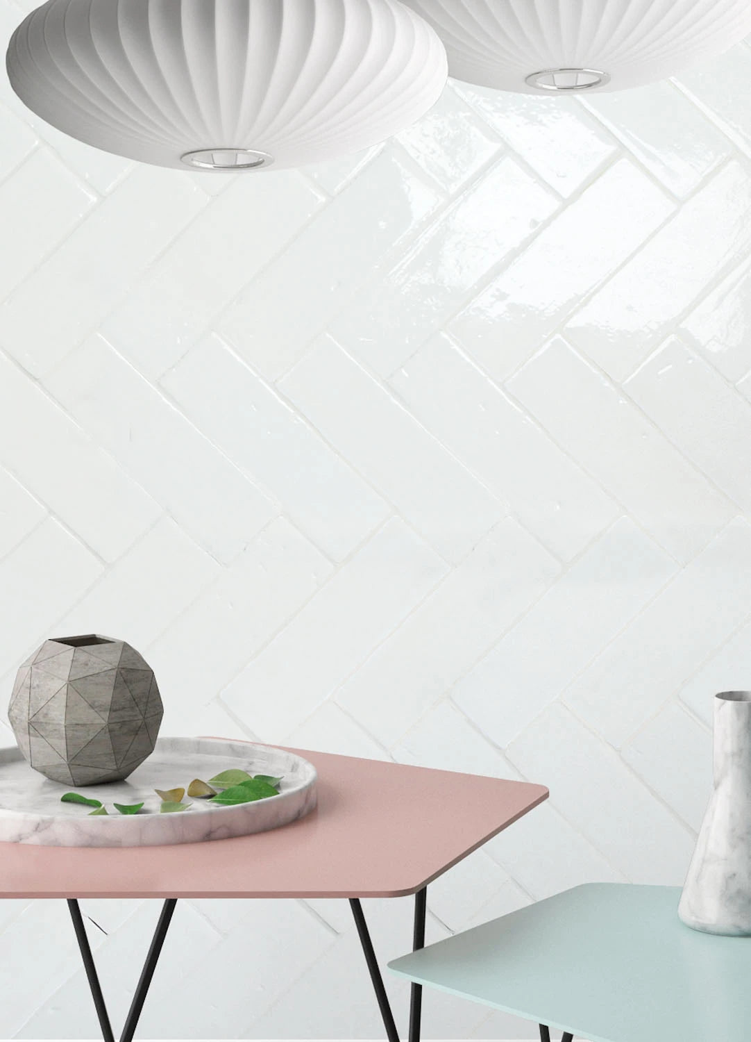 Obklad Laurel Clay Prima White 6x20