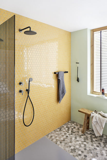 Mozaika Hexagon H HXLA 52 růžová 5,1x5,9 protiskluz mat