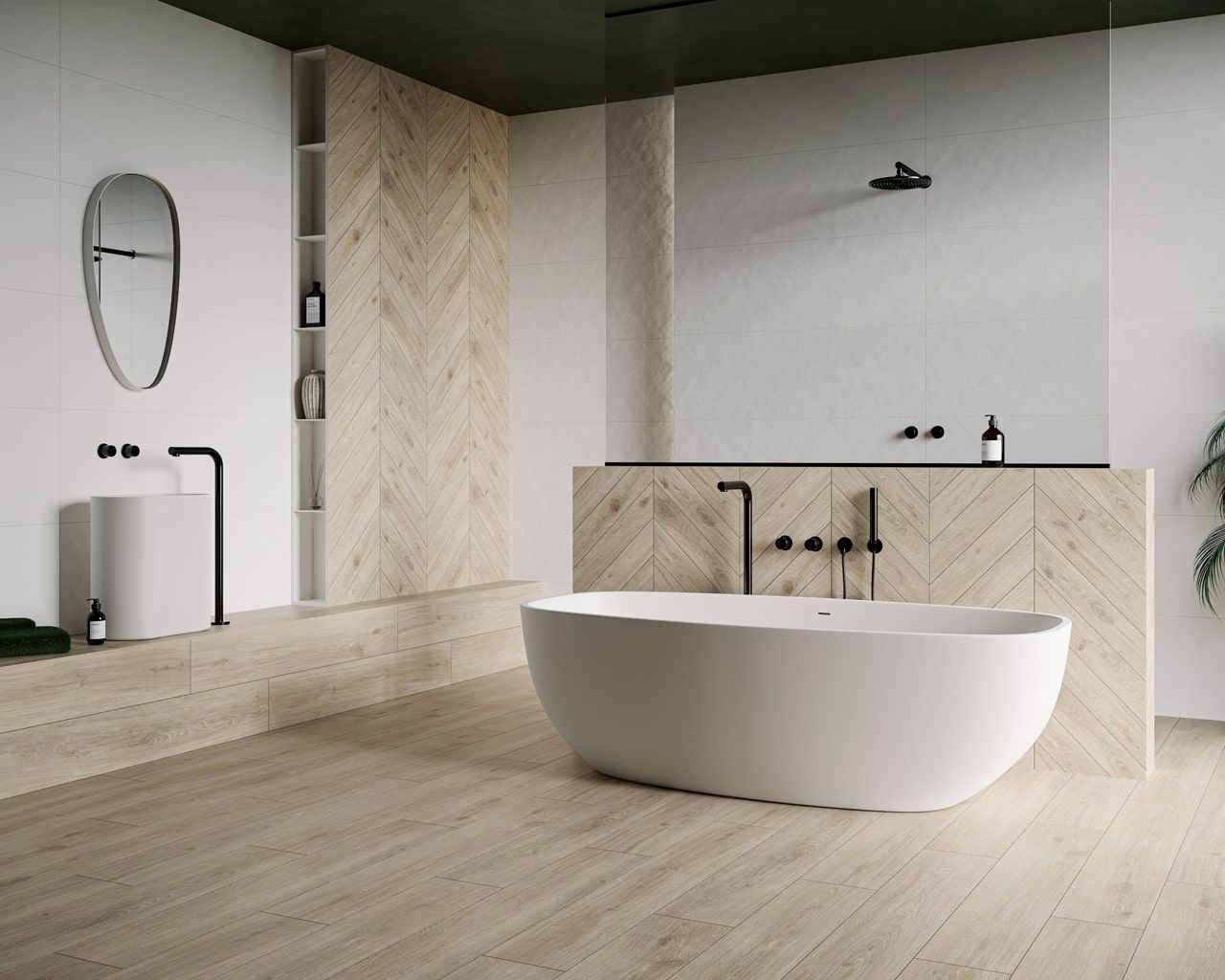 Dlažba Heartwood honey gres str. mat 19,8x179,8