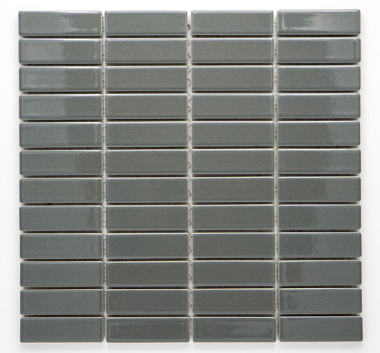 Mozaika Brick glazovaná tmavě šedá lesk B06R 6786
