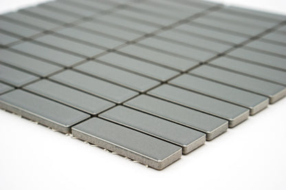 Mozaika Brick glazovaná tmavě šedá lesk B06R 6786