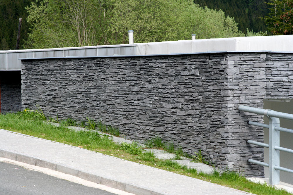Obkladový kámen TVD Štípaná břidlice Shale šedý 20×10 Rohovka