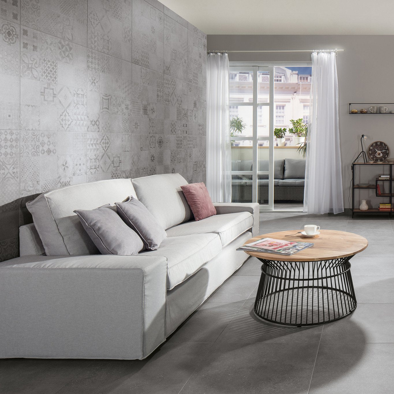 Dlažba Solid dekor bílý 60x60 DAK63485