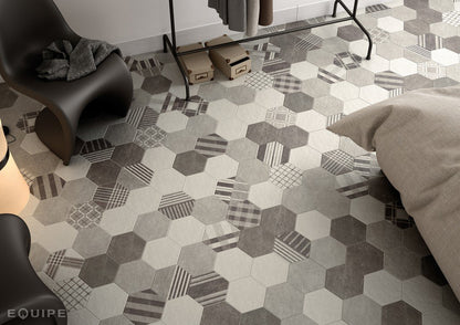 Hexagon Cement Black 17,5x20