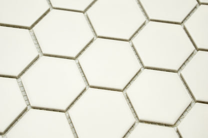 Mozaika Hexagon H HXLA 51 bílá 5,1x5,9 protiskluz mat