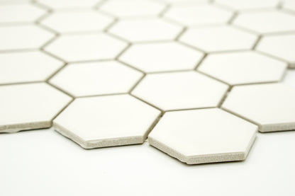 Mozaika Hexagon H HXLA 51 bílá 5,1x5,9 protiskluz mat
