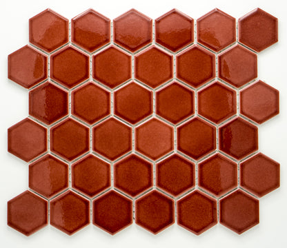 Mozaika Hexagon H HXL 5532 vínová 5,1x5,9 lesk